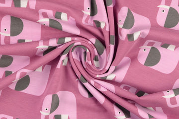 Organic Jersey Elefanten, altrosa, 0,5 m